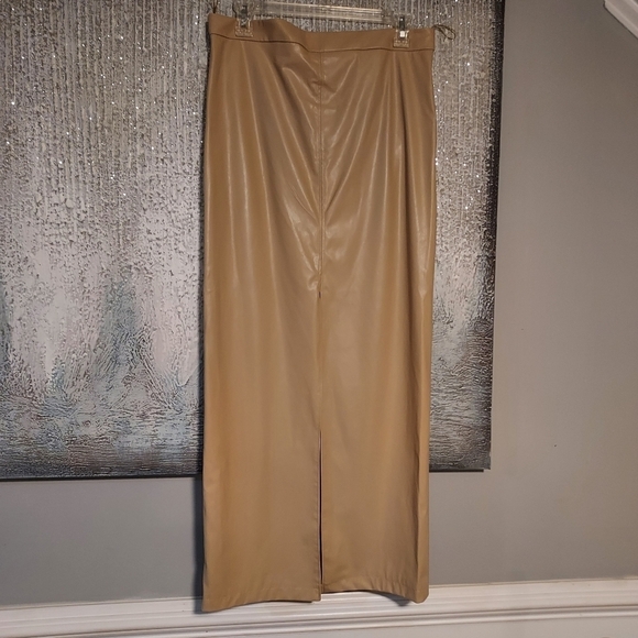 ZARA Faux leather midi skirt Sz-M - Picture 7 of 9